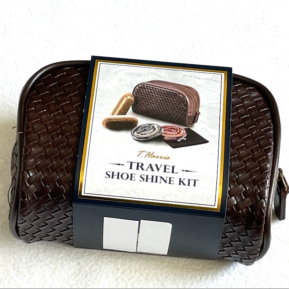 T. Harris Travel Shoe Shine Kit+Braided Case New - Picture 3 of 14